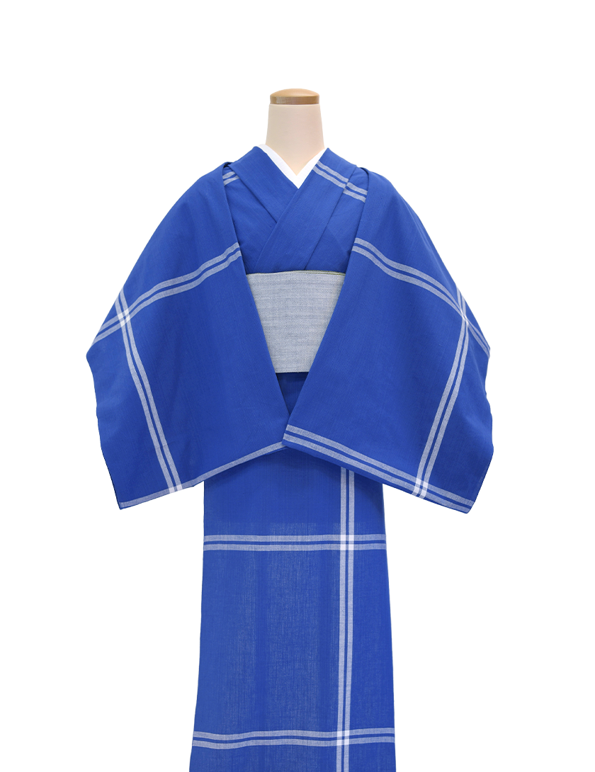 先染め】ロイヤルブルー 片貝木綿 – mono-kimono - 紺仁 先染め】ロイヤルブルー 片貝木綿 – mono-kimono - 紺仁