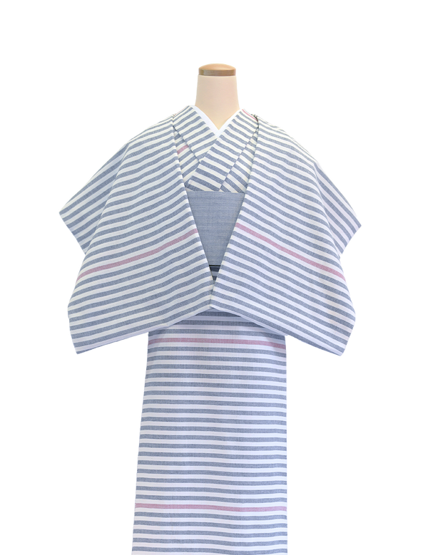 kimono by nadeshiko チェック片貝木綿着物単衣 kimono by nadeshiko チェック片貝木綿着物単衣