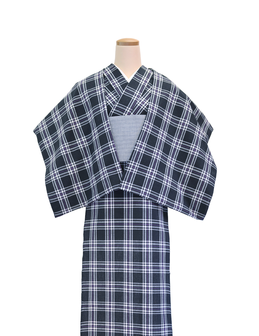 先染め】パープルウォッチ 片貝木綿 – mono-kimono - 紺仁 先染め】パープルウォッチ 片貝木綿 – mono-kimono - 紺仁